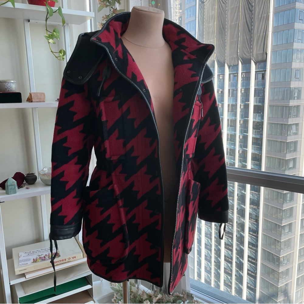 Coach Houndstooth Parka